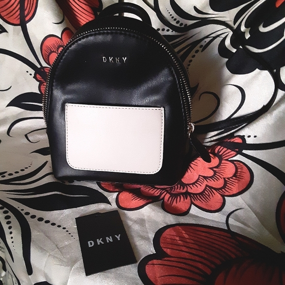 dkny mini backpack crossbody Logo Denim Bag- Denim – Super cute crossbody bag in the style of a back back Dkny Mini Logo Print Backpack